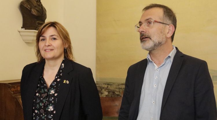 L'alcaldessa de Figueres, Agnès Lladó, i el vicealcalde Pere Casellas. ACN