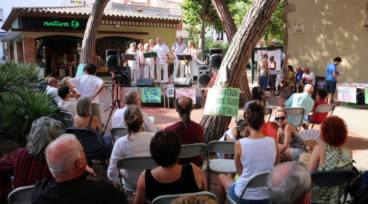 Un instant del recital de música i poesia en homenatge als activistes contraris a la C-32. ACN