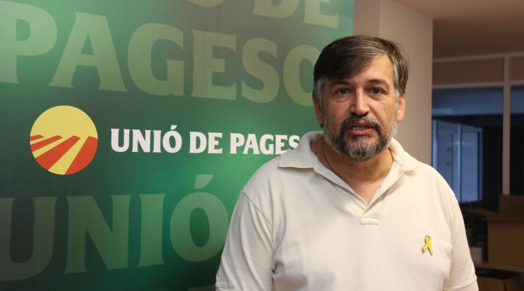 El coordinador nacional d'Unió de Pagesos, Joan Caball. ACN