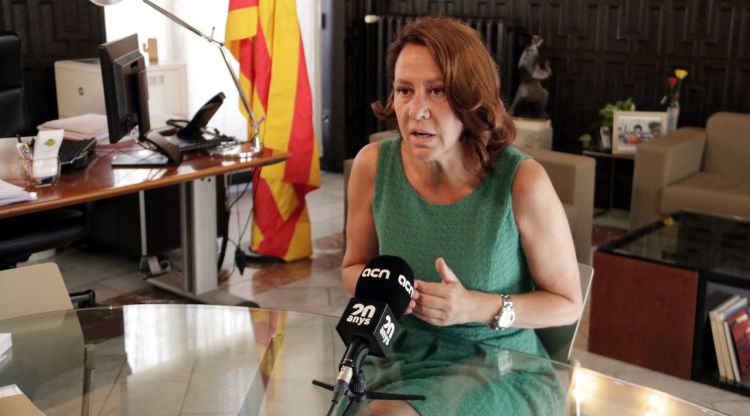 L'alcaldessa de Girona i diputada al Parlament per JxCat, Marta Madrenas, durant una entrevista amb l'ACN. ACN