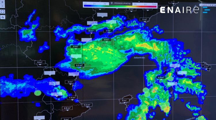 Captura d'imatge de les tempestes que afecten l'arc mediterrani