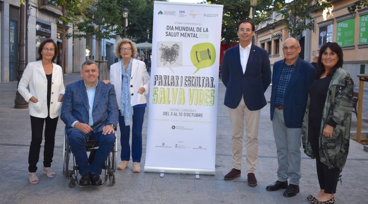 Els representants de les entitats organitzadores de la Setmana commemorativa del Dia Mundial de la Salut Mental