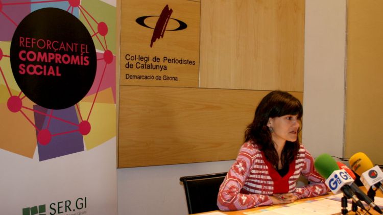 Núria Balliu durant l'acte de presentació de 'Girona Intercultural 2011' © AG