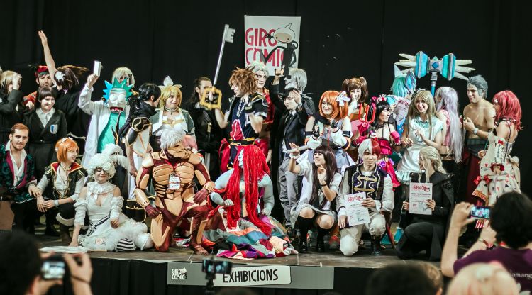 Una exhibició de 'cosplays' en una de les edicions anteriors del Girocòmic