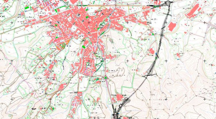 Plànol de la zona i de la variant projectada a Anglès