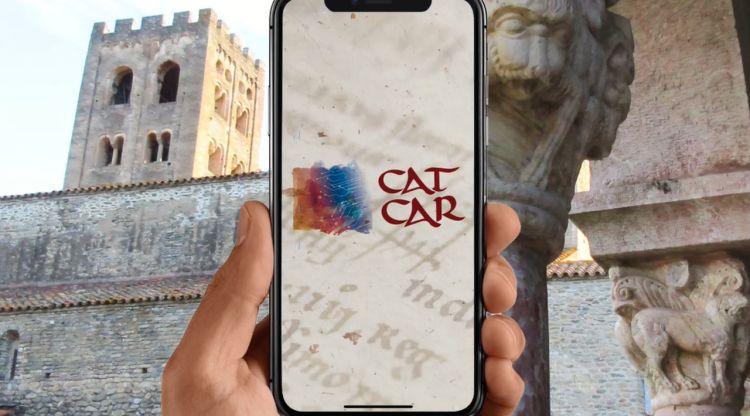 Una recreació de l'aplicació mòbil del CATCAR, la plataforma virtual que agruparà tota la documentació relativa a la Catalunya carolíngia