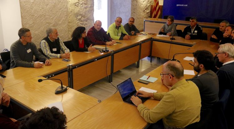 Taula tècnica que el Departament d'Agricultura ha convocat aquest 11 de febrer del 2020 per valorar els efectes del temporal. ACN