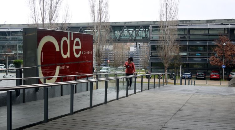 L'entrada a l'edifici del Centre d'Empreses del parc de la UdG. ACN