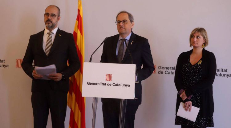 Anunci del president Quim Torra del tancament dels centres escolars