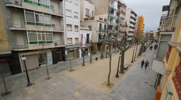 Passeig de Dintre de Blanes, en ple confinament (arxiu)