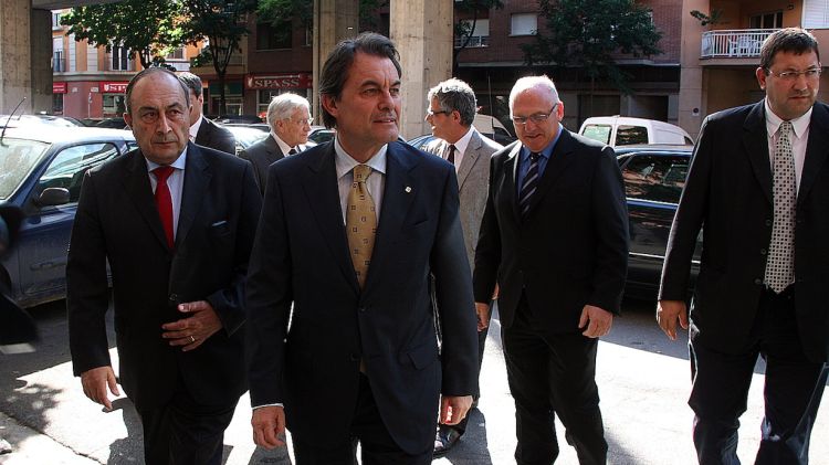 Artur Mas s'ha reunit aquesta tarda amb els empresaris gironins a la seu de la patronal FOEG © AG