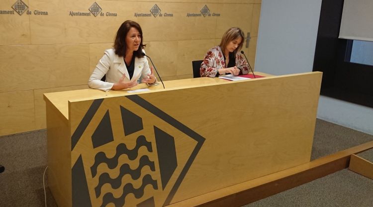 Marta Madrenas i Núria Pi, aquest matí durant la rodad de premsa virtual