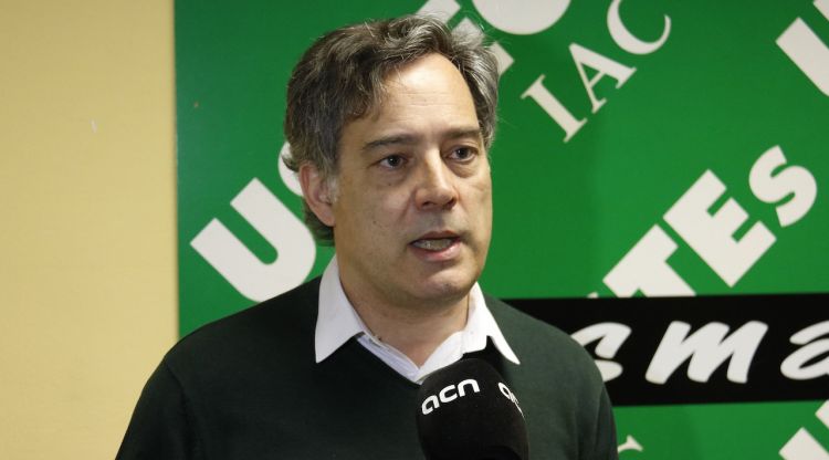 El portaveu del sindicat USTEC-STES a comarques gironines, Xavier Díez. ACN