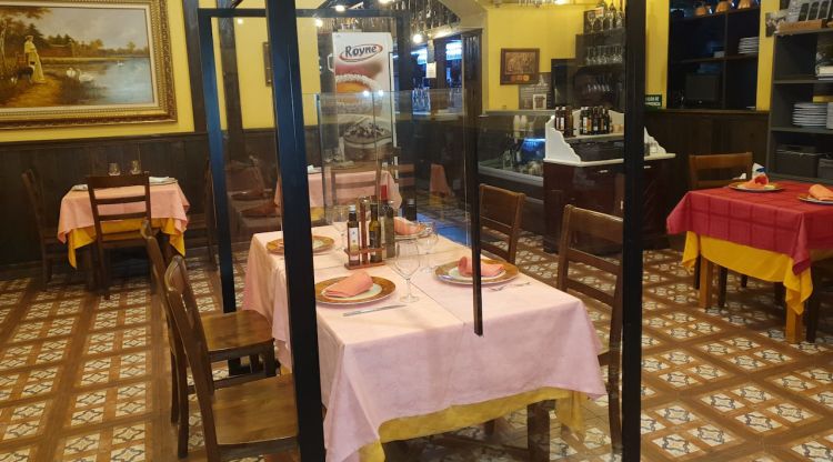 Una prova pilot amb mampares que ha fet un restaurant de Leganés. ACN