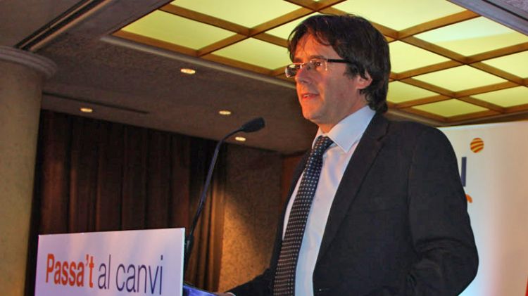 Puigdemont ahir a la seu després de conèixer els resultats © ACN