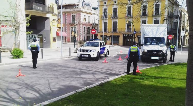 Un control de la Guàrdia Urbana de Figueres