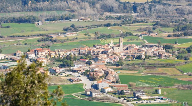 Vista aèria de Montagut i Oix. País en Ruta