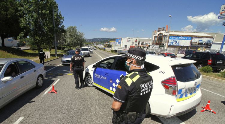 Control de la Policia Local de Blanes el passat cap de setmana