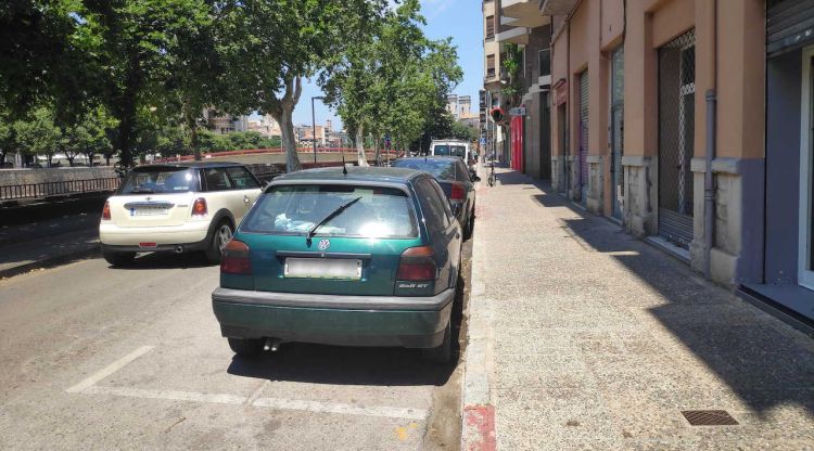 Aquest és el tram escollit per ERC del carrer del Carme que demanen pacificar i ampliar les voreres