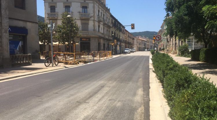 Les obres ja acabades en el tram de l'avinguda Lluís Companys. Josep Estarriola