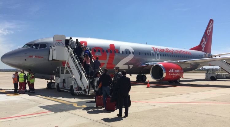 Un avió de Jet2 a l'aeroport de Reus