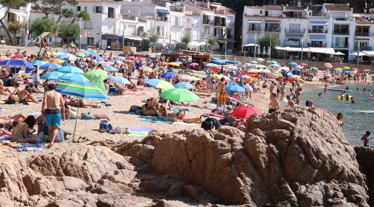 Vista la Platja de Tamariu aquest diumenge. ACN