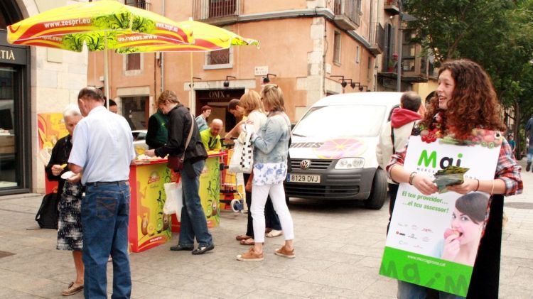 La Rambla de Girona ha estat el punt escollit per endegar la promoció © AG