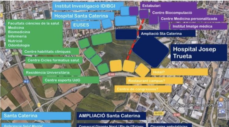 Una de les propostes d'ubicació del futur Trueta a Salt. Ramon Brugada