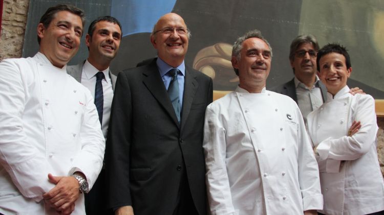 Carme Ruscalleda (dreta) amb Joan Roca (esquerra), ambdós participants del proper Fòrum Gastronòmic (arxiu)