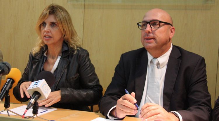 Ferran Roquer amb l'exalcaldessa de Figueres, Marta Felip (arxiu). ACN