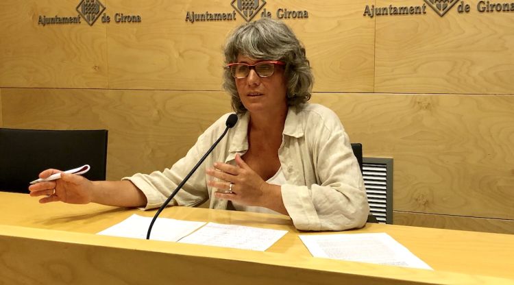 La regidora de Guanyem Girona, Cristina Andreu, aquest matí