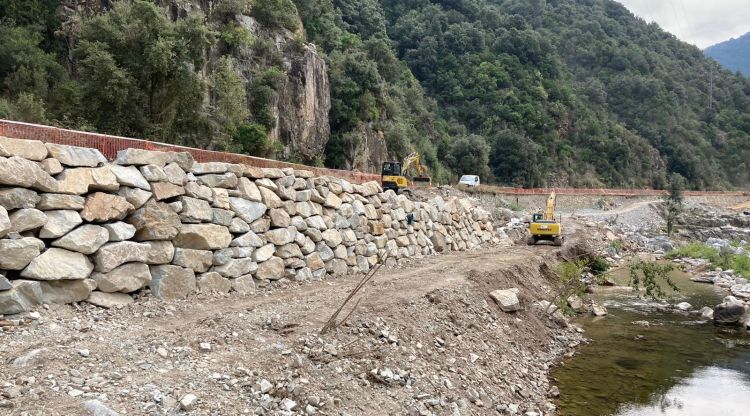 Les obres que està executant Endesa per reparar els danys del Gloria al pantà de Susqueda