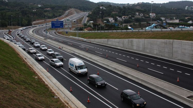 La C-31 a l'alçada de Castell-Platja d'Aro, aquest dilluns a la tarda © ACN