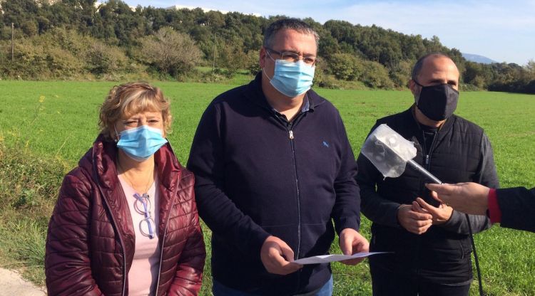La roda de premsa d'ERC de la Garrotxa aquest matí