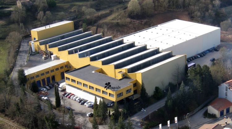 Vista aèria de la planta de Casals Ventilació a Sant Joan de les Abadesses