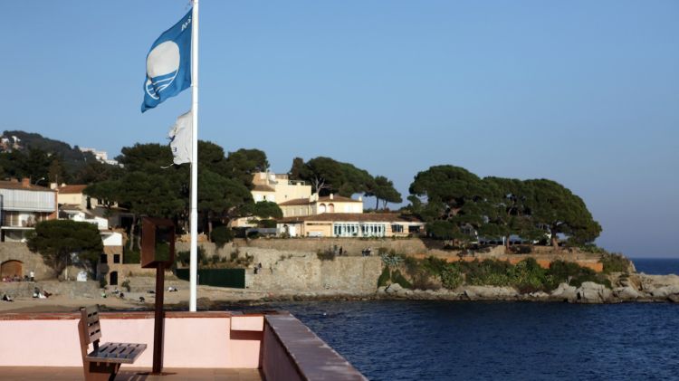Bandera blava a Calella de Palafrugell a la Costa Brava © ACN