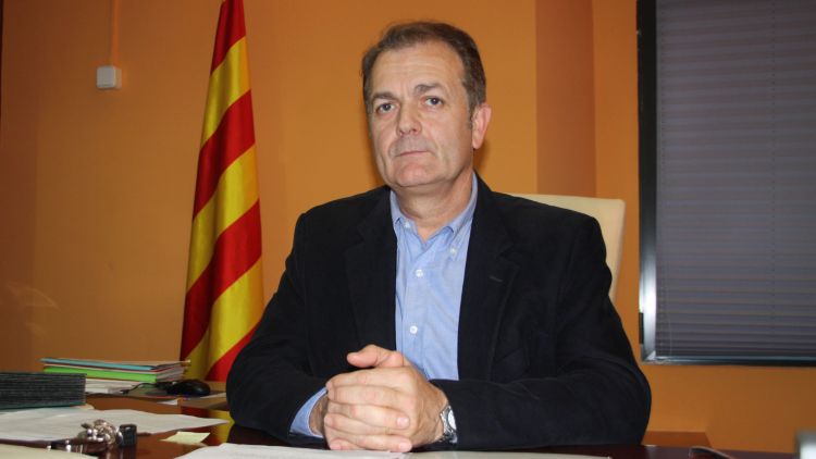 El president del Consell Comarcal del Pla de l'Estany, Jordi Xargay, al seu despatx de Banyoles © ACN