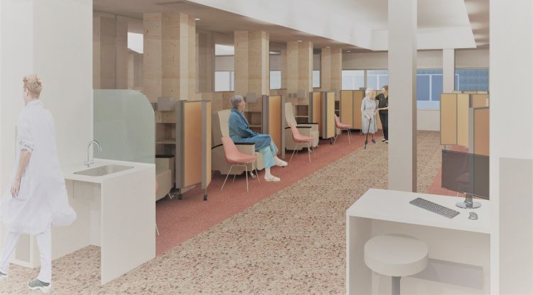 Imatge virtual de la futura sala de tractament