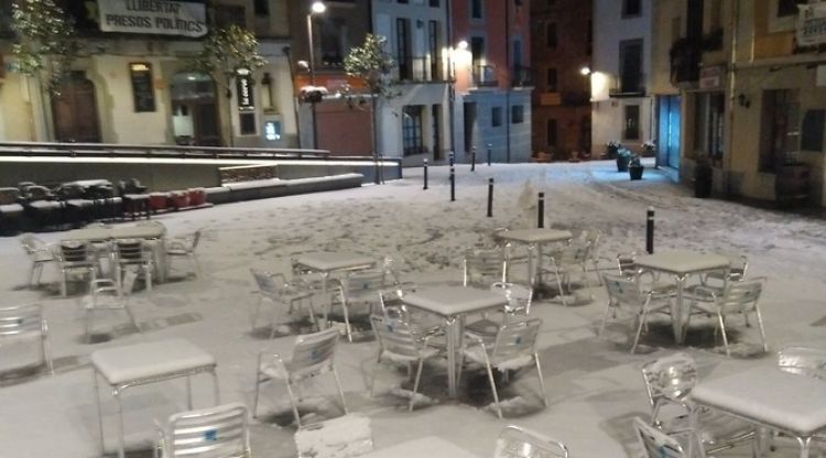 Una nevada que va enfarinar Viladrau el 2018. SagaZelda