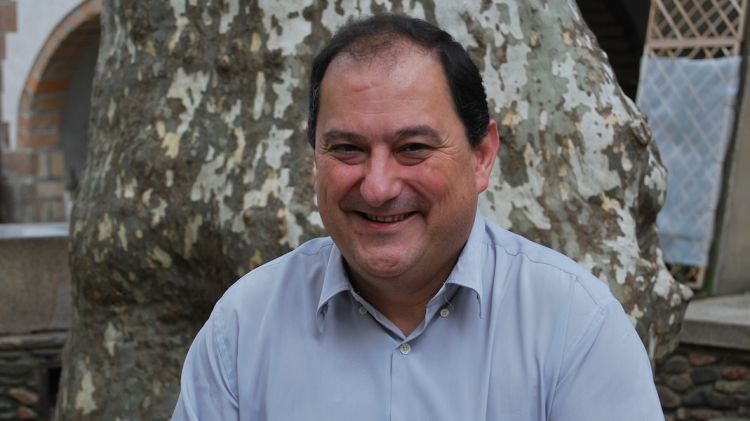 Pere Garriga (Entesa) és l'alcalde d'Arbúcies © AG