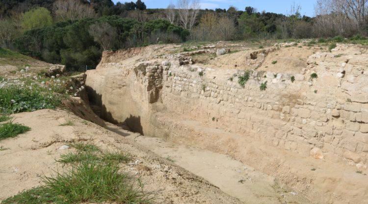 Pla general de part del fossat del castell de Palol de Sabaldòria que s'ha localitzat. ACN