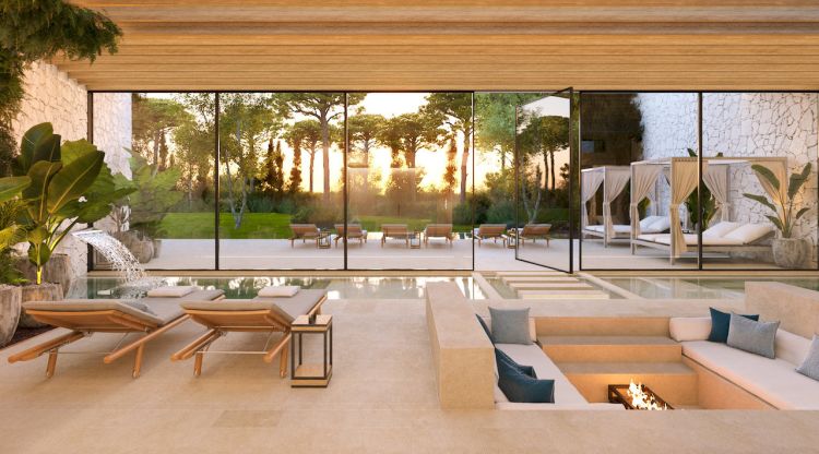 La zona termal del nou espai de benestar del PGA Catalunya