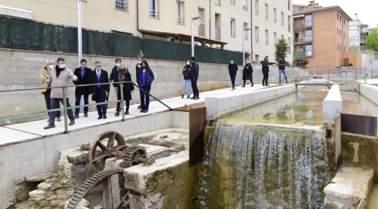 Tramosa, durant la seva visita a Banyoles