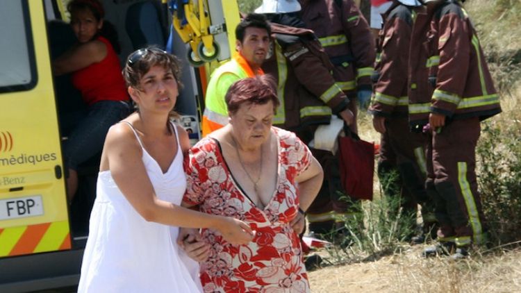 Una dona ferida a l'accident del diumenge a Cassà de la Selva © ACN