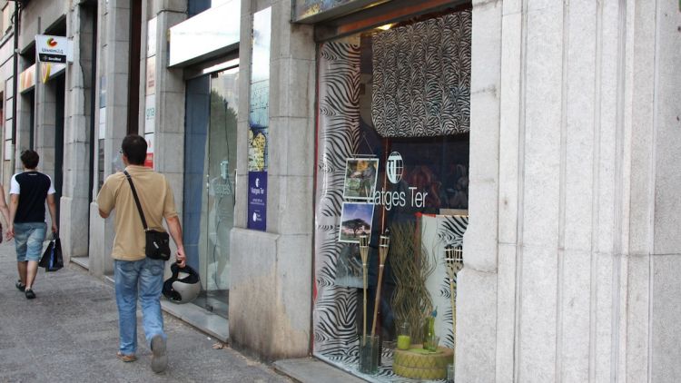 Una agència de viatges del centre de Girona © ACN