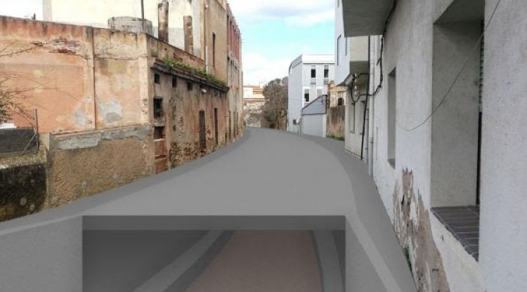 Una recreació virtual del cobriment de la riera del Monestir de Sant Feliu de Guíxols