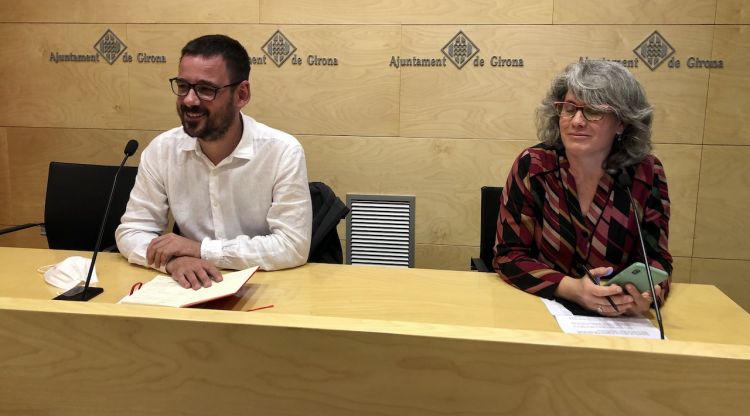 Lluc Salellas i Cristina Andreu, aquest matí