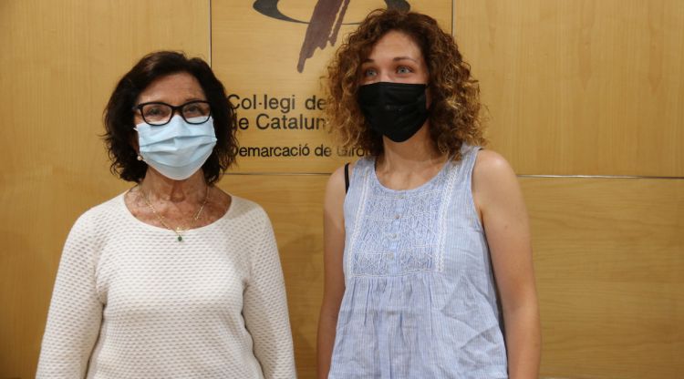 La presidenta de Valentes i Acompanyades, Amèlia Barbero i de la tècnica Ariadna Vilà. ACN