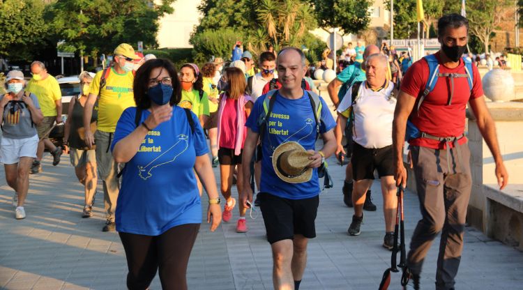 L'exconseller Jordi Turull caminant en l'inici de la travessa a Portbou, aquest matí. ACN