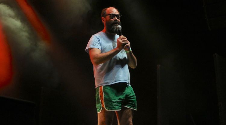 Ignatius Farray en un moment de la seva actuació al Salat. ACN